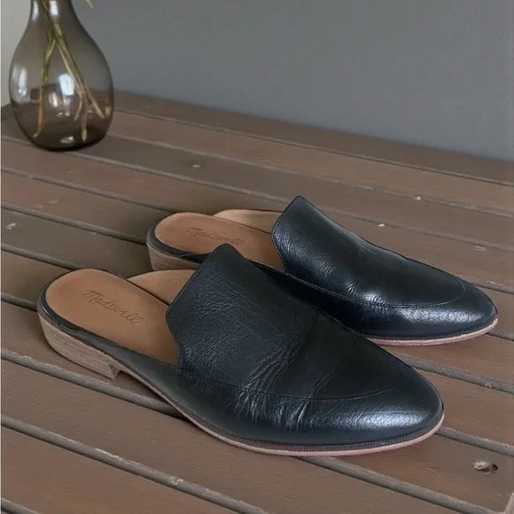 MADEWELL France’s loafers mule black leather slip on shoes women’s 9.5 - Picture 2 of 6